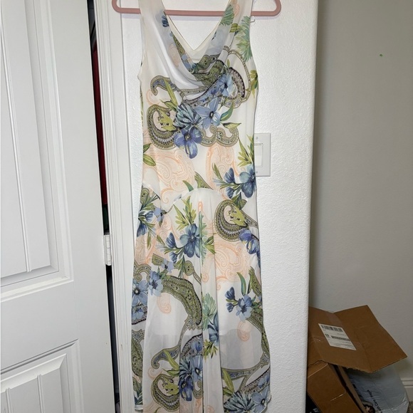 Signature by Robbie Bee Dresses & Skirts - Robbie Bee Paisley Maxi Dress - Blue & Green Print